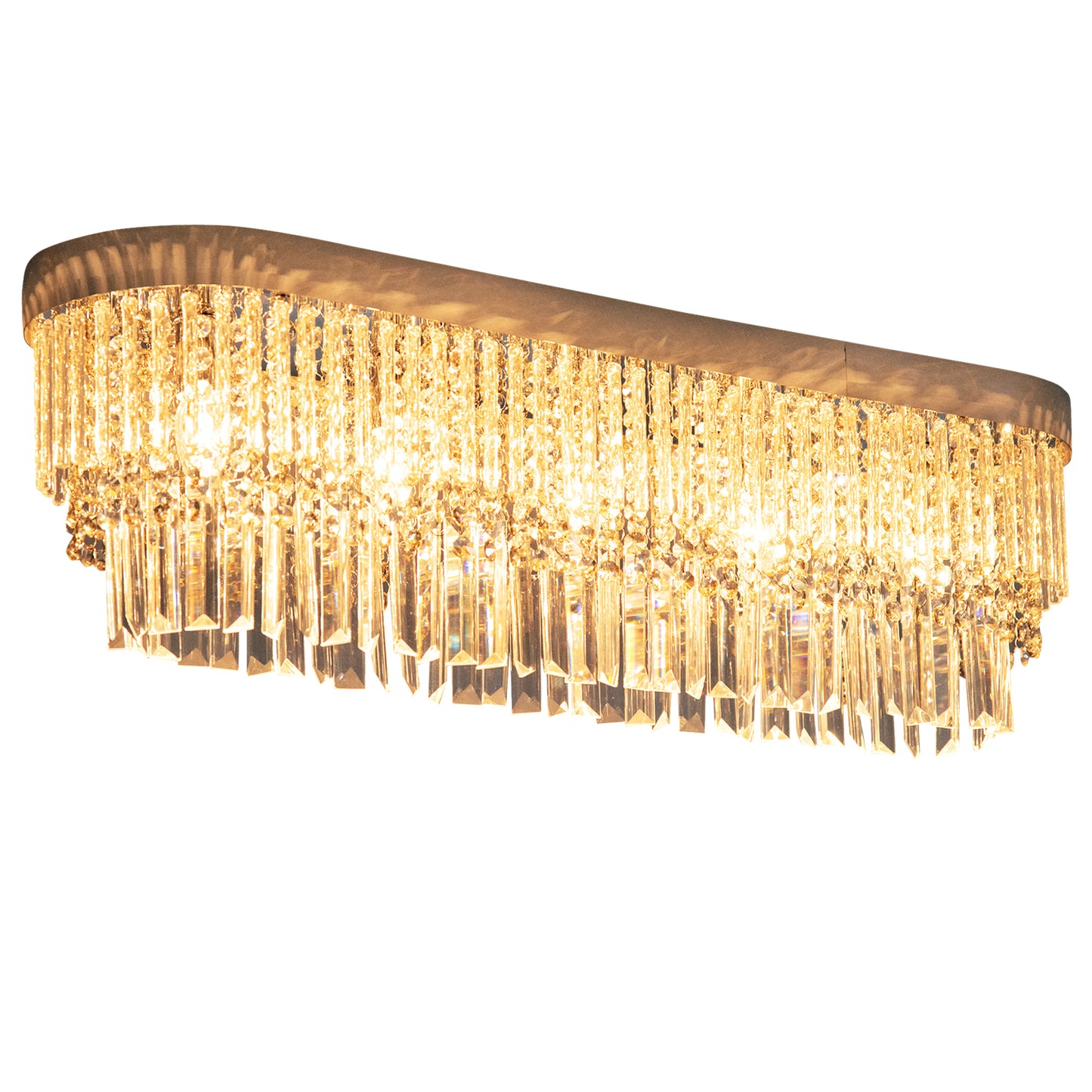 LightGlow Raindrop Crystal Chandelier - Silver