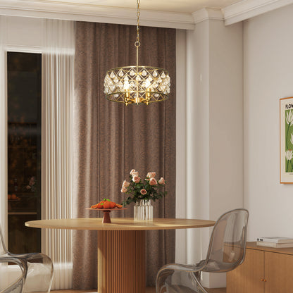 LightGlow Crystallite Four-Bulb Chandelier - Gold