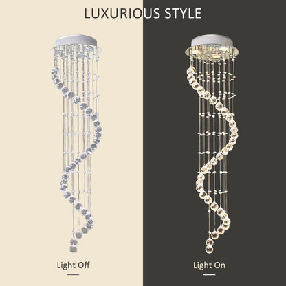 LightGlow Crystal Chandelier - Chrome