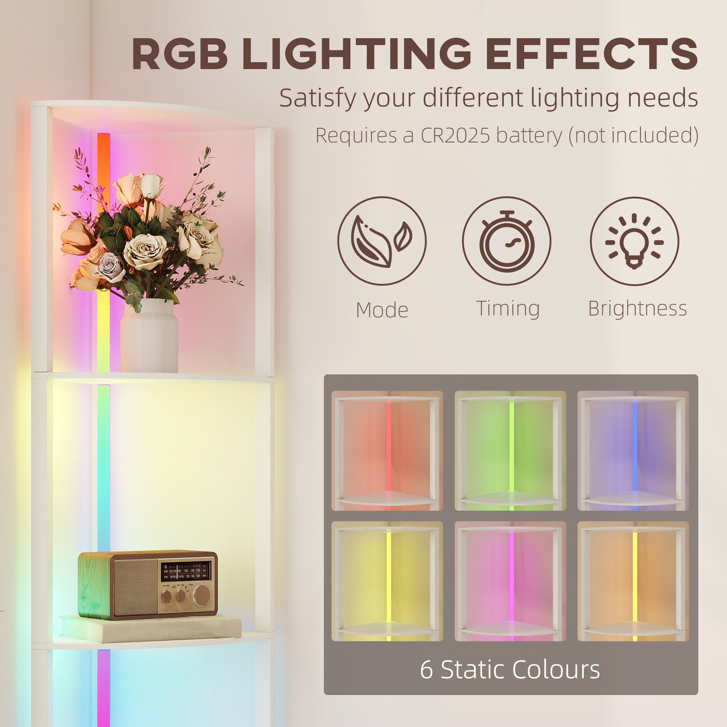 LightGlow RGB Shelf Lamp - White
