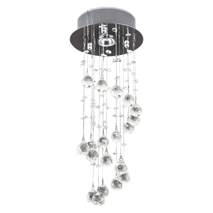 LightGlow Crystal Ceiling Chandelier - Silver