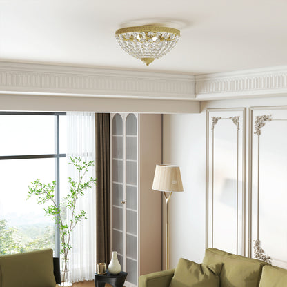 LightGlow Crystal Chandelier - Gold