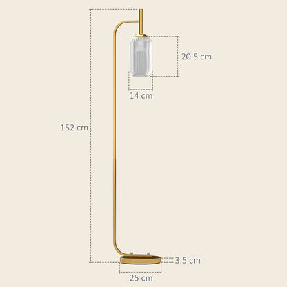 LightGlow Modern Floor Lamp - Gold