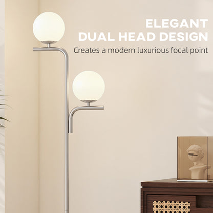 LightGlow LED Floor Lamp - Silver