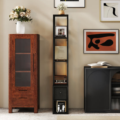 LightGlow Shelf Floor Lamp - Black