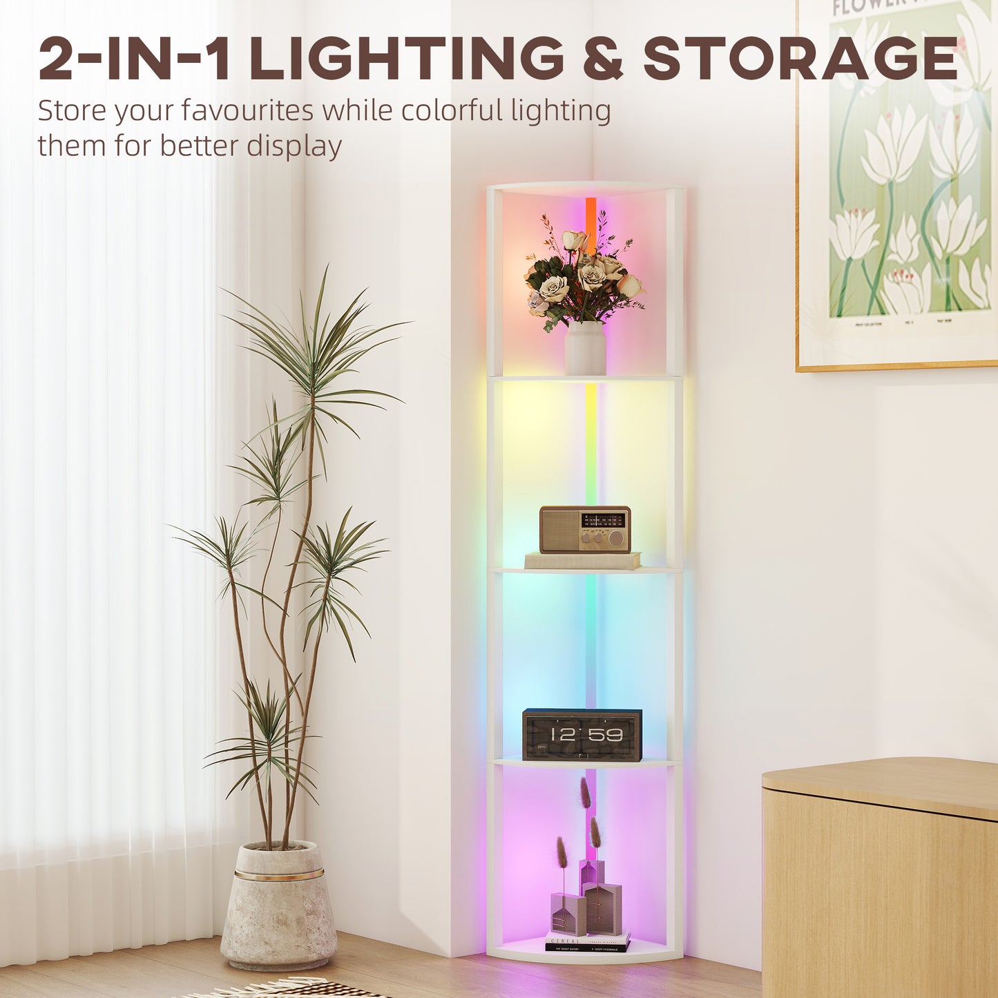 LightGlow RGB Shelf Lamp - White