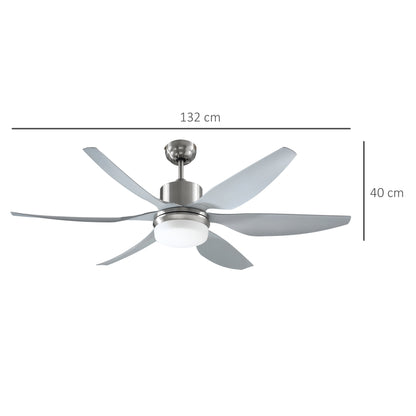LightGlow Reversible Ceiling Fan - Silver