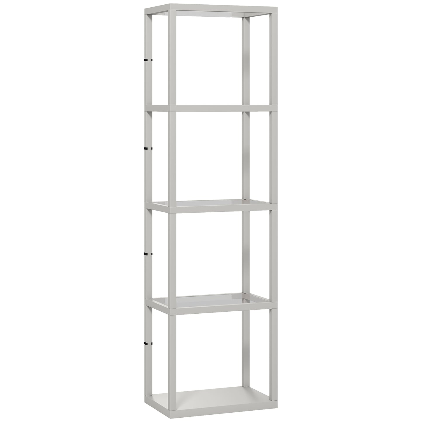 LightGlow Four-Shelf Floor Lamp - Grey
