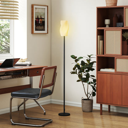 LightGlow Curved Floor Lamp - White