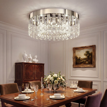 LightGlow Crystal Chandelier - Silver