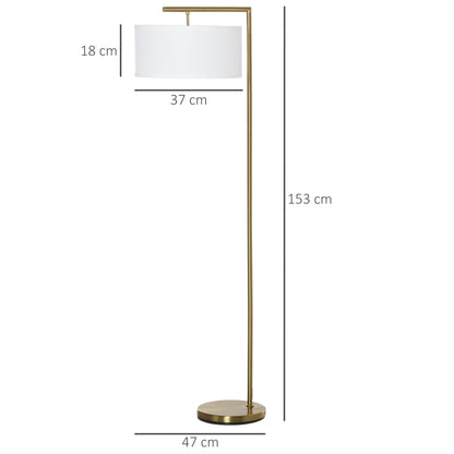 LightGlow Modern Floor Lamp - Gold White