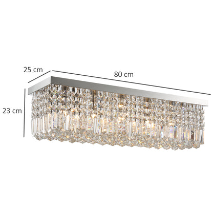 LightGlow Crystal Ceiling Chandelier - Silver