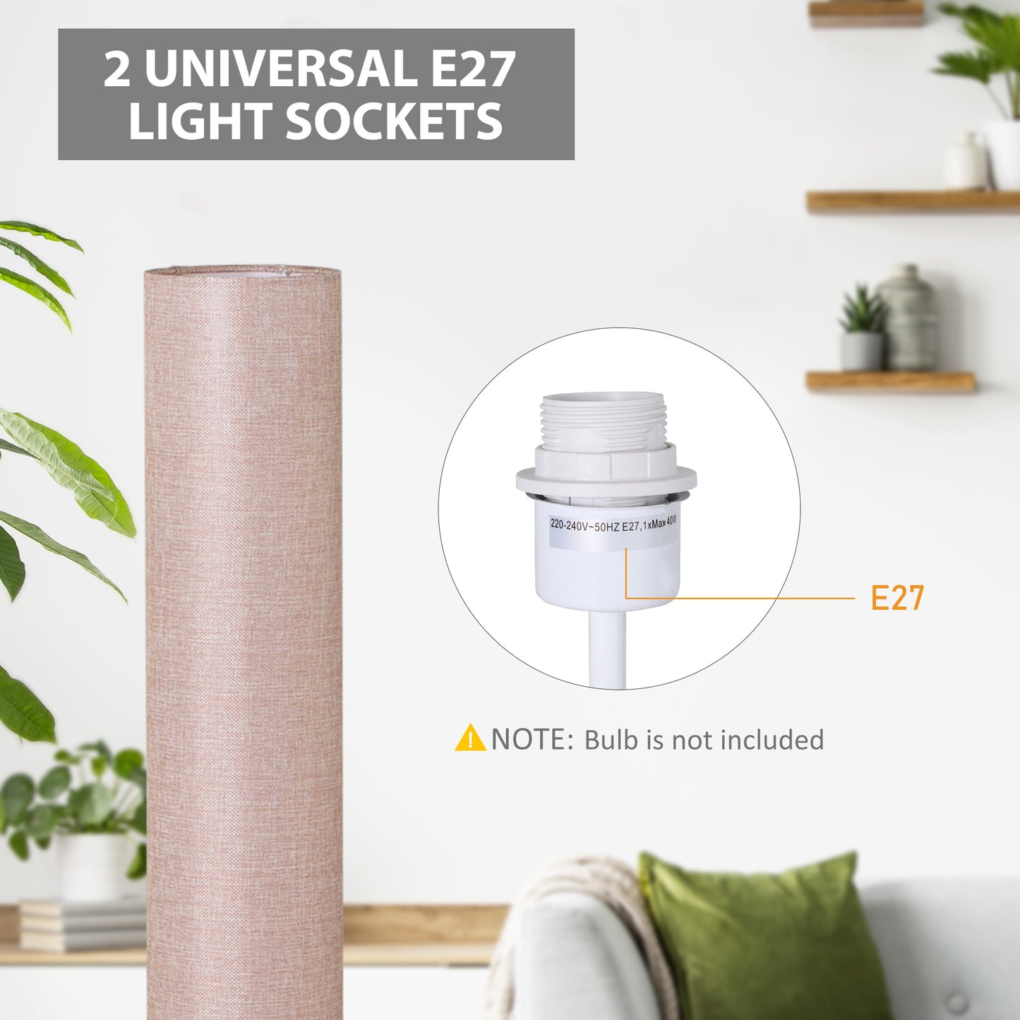 LightGlow Modern Floor Lamp - Cream