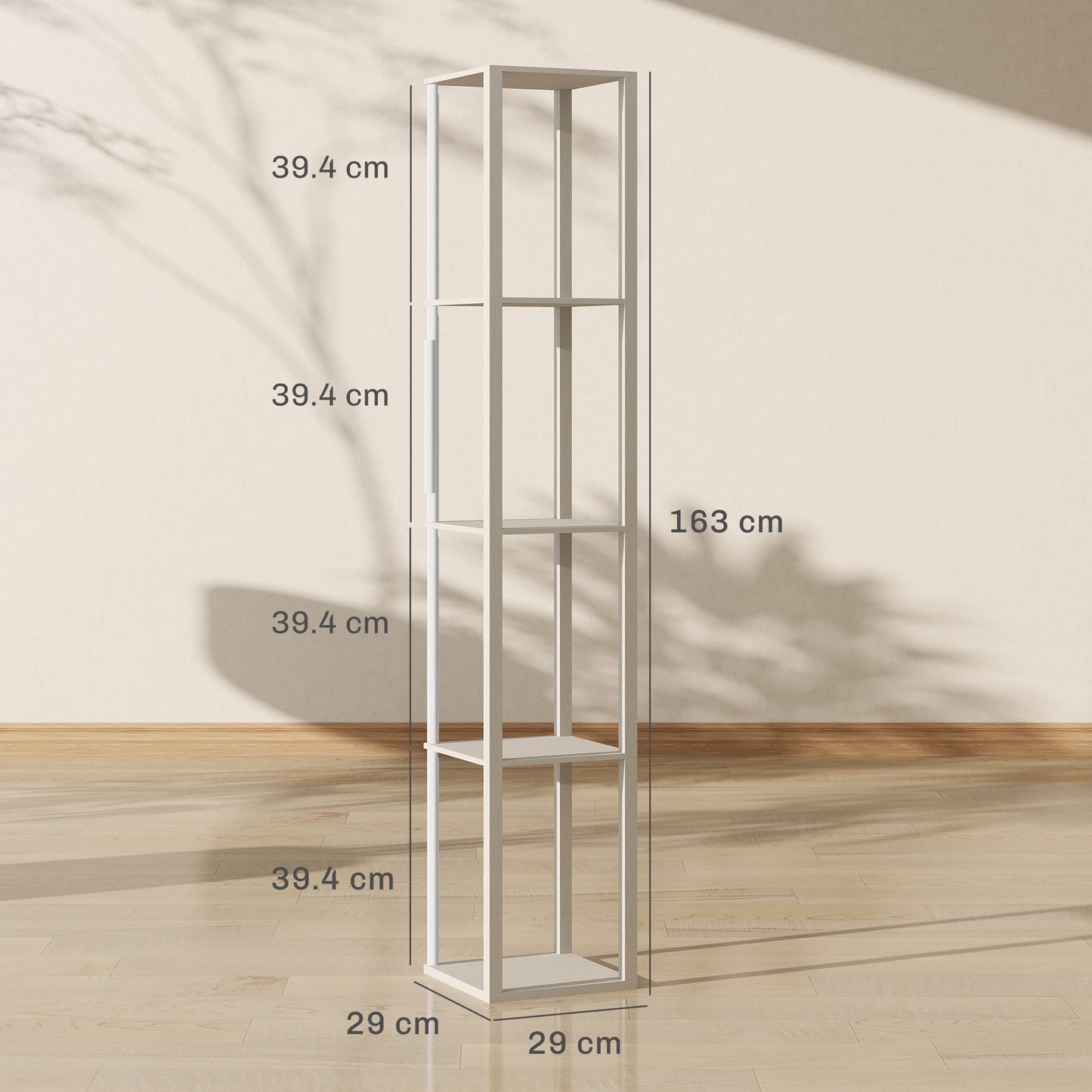 LightGlow RGB Shelf Floor Lamp - Oak