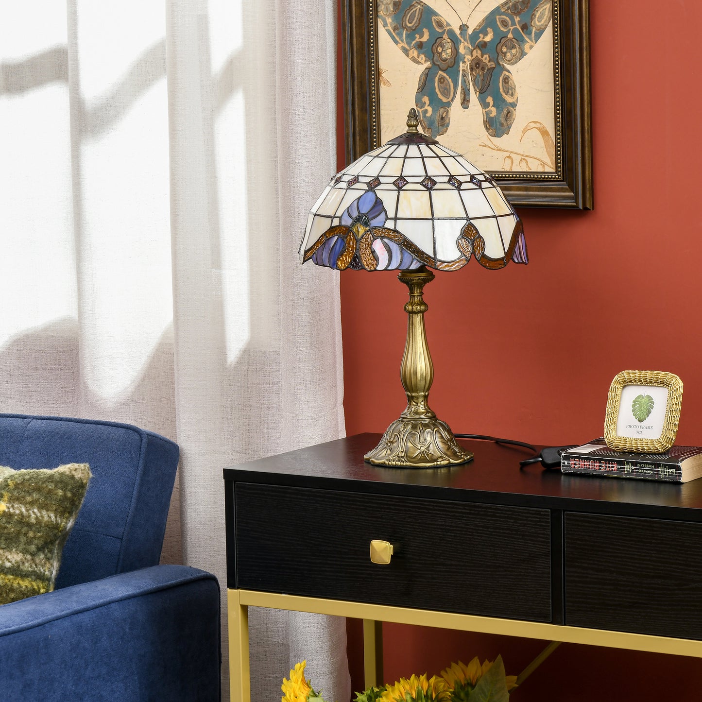 LightGlow Tiffany Stained Glass Lamp