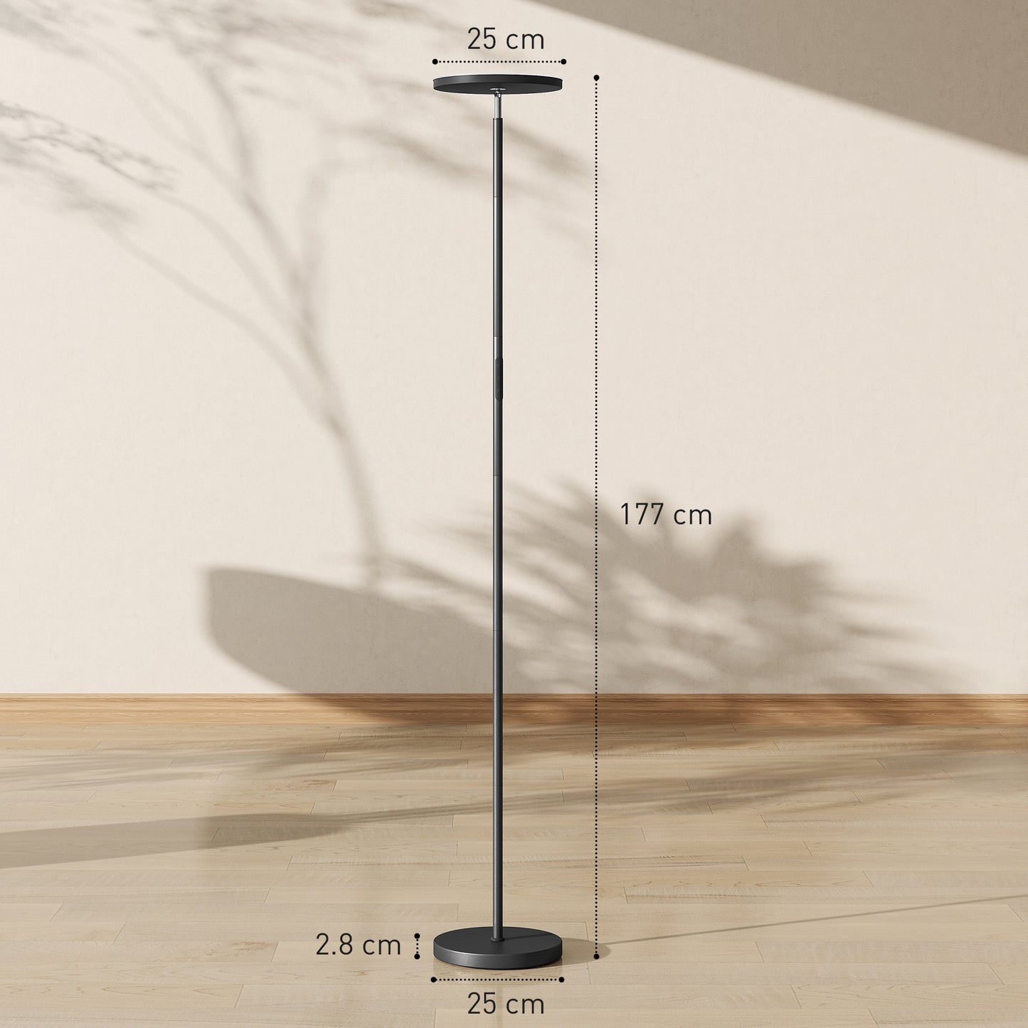 LightGlow RGB Uplighter Floor Lamp - Black