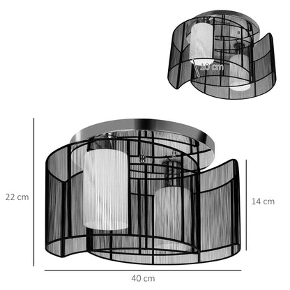 LightGlow Modern Chandelier - White Black