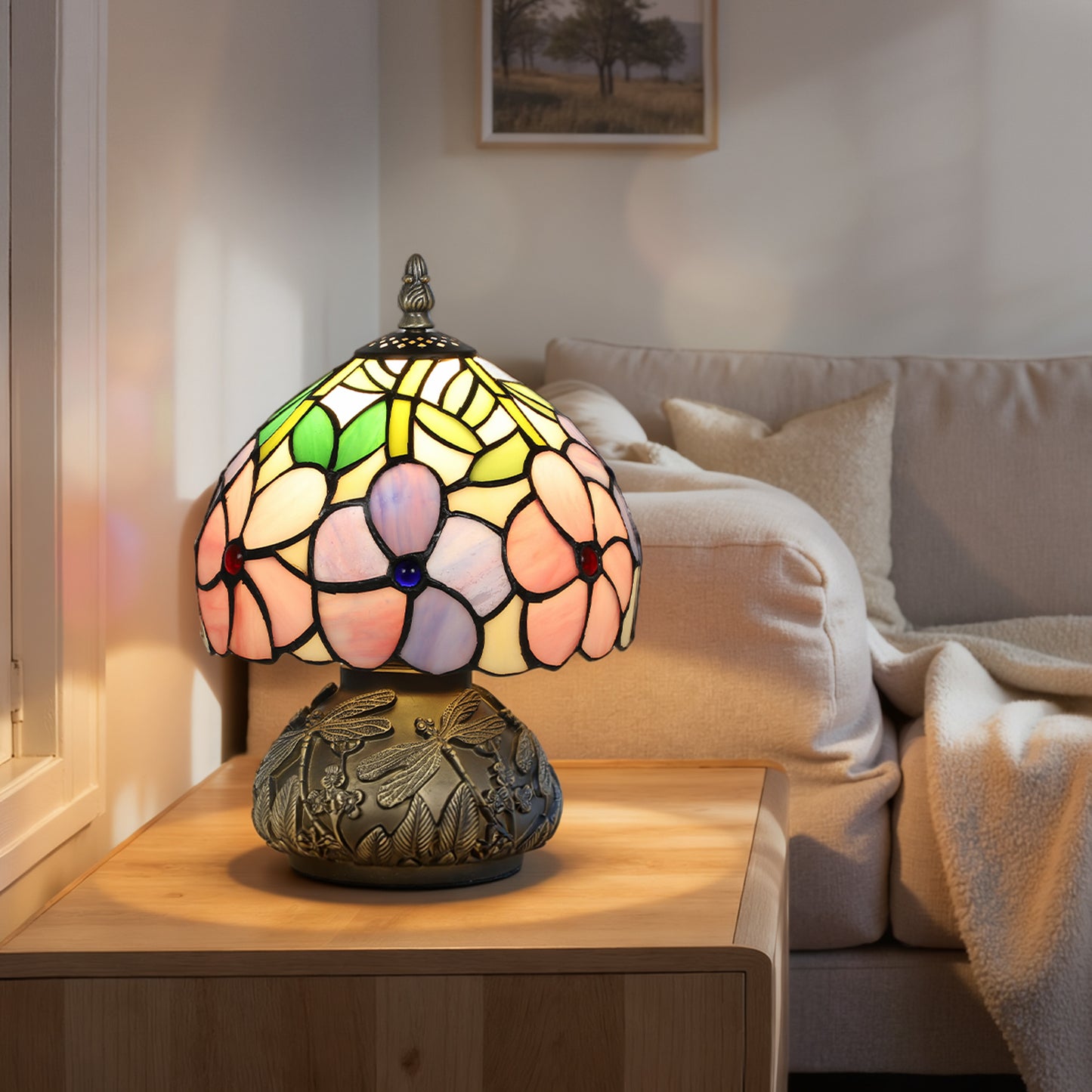 LightGlow Dragonfly Table Lamp - Pink