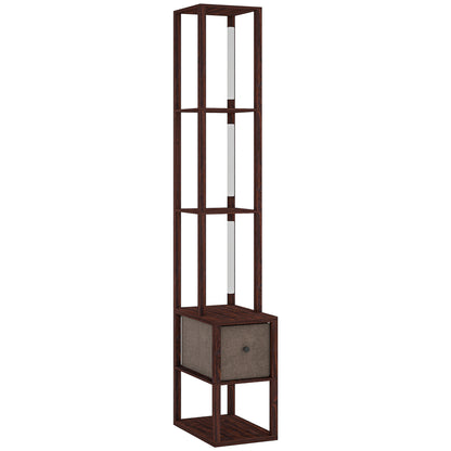 LightGlow Shelf Floor Lamp - Dark Brown