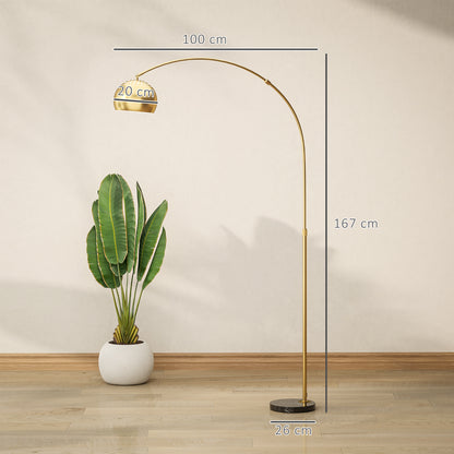 LightGlow Arc Floor Lamp - Gold