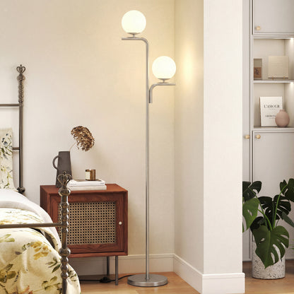 LightGlow LED Floor Lamp - Silver