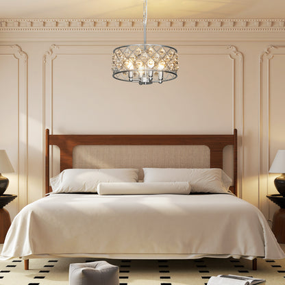 LightGlow Four-Bulb Crystallite Chandelier - Silver-Tone
