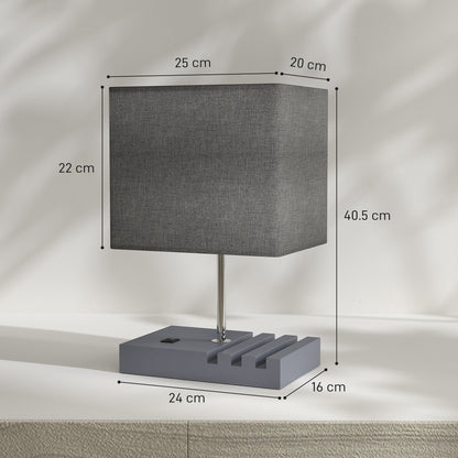 LightGlow Bedside Lamp - Grey