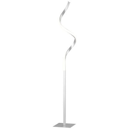 LightGlow Spiral Floor Lamp - Silver