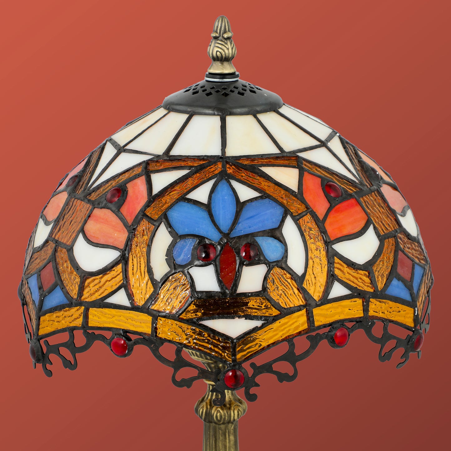 LightGlow Tiffany Table Lamp - Multi-Coloured