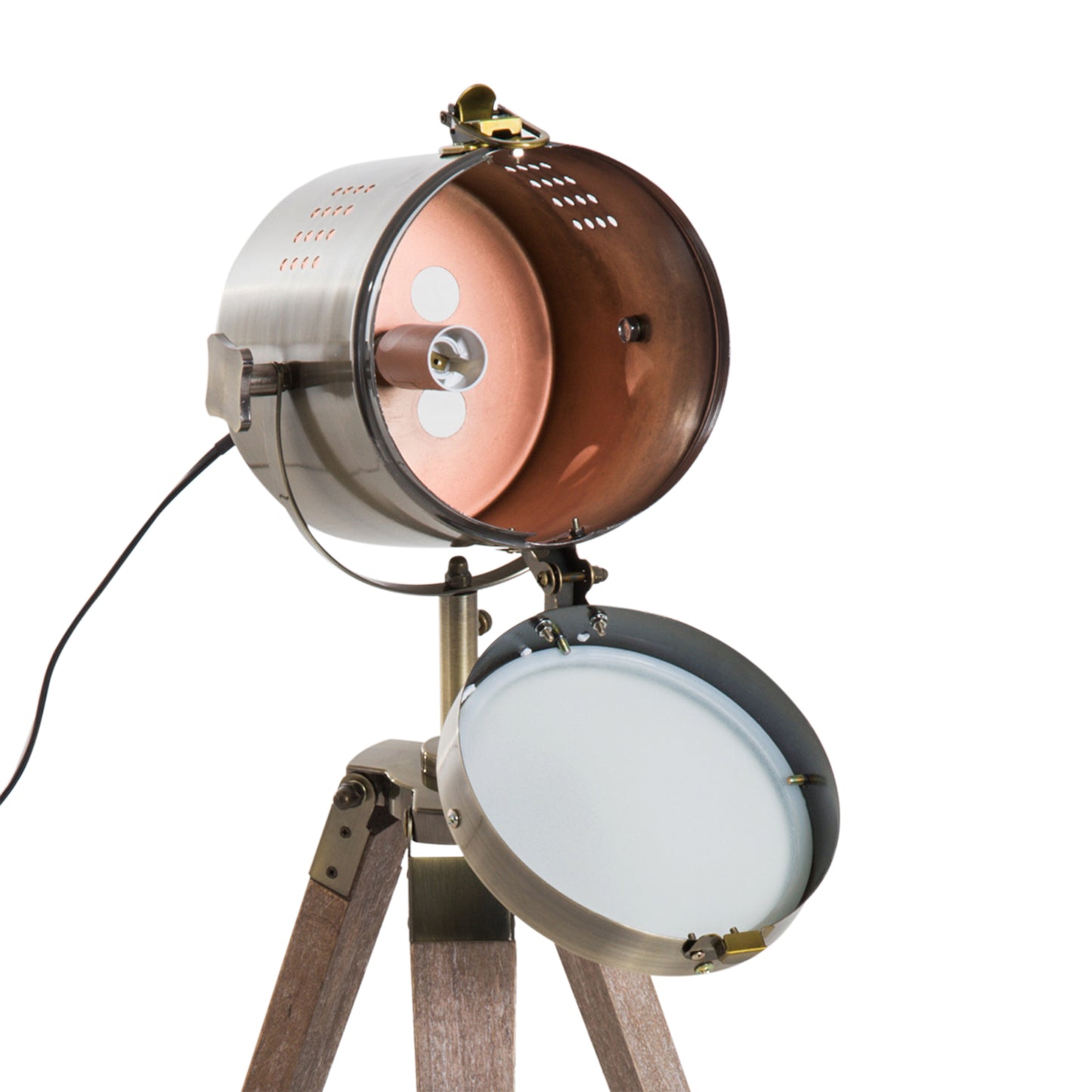 LightGlow Vintage Tripod Lamp - Brass