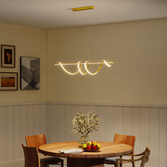 LightGlow Premium Pendant Light with 3 Colour Temperatures - Gold Tone