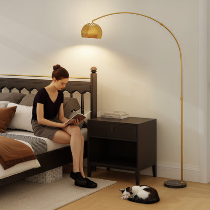 LightGlow Arc Floor Lamp - Gold