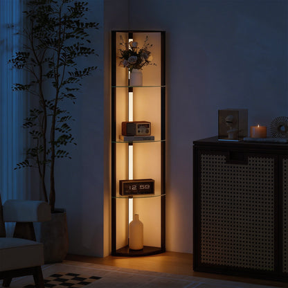 LightGlow Shelf Floor Lamp - Black