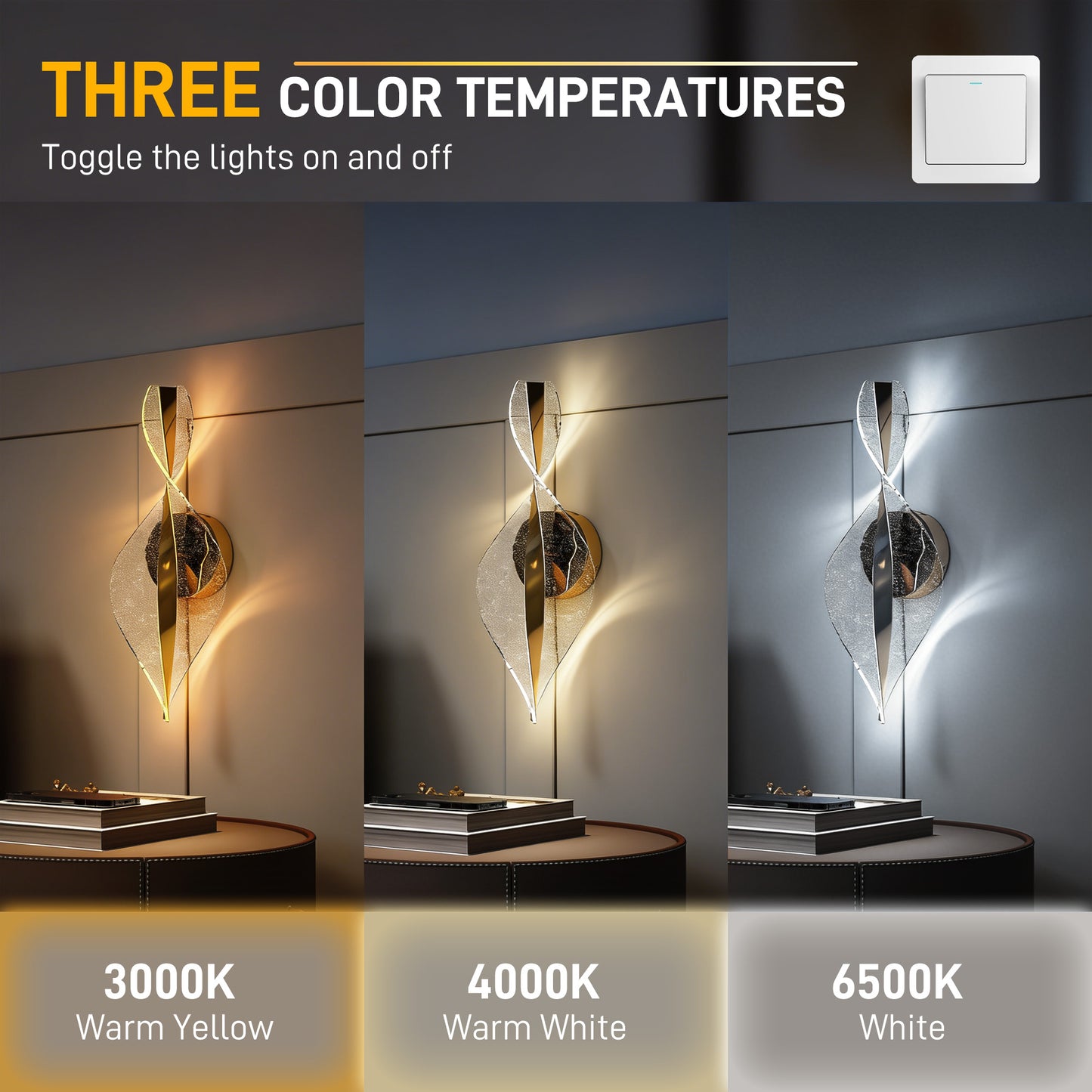 LightGlow Spiral Wall Lamp - Gold