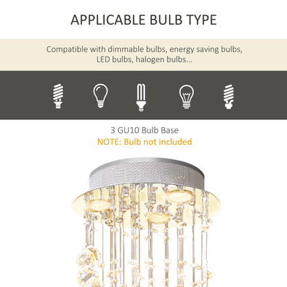 LightGlow Crystal Chandelier - Chrome