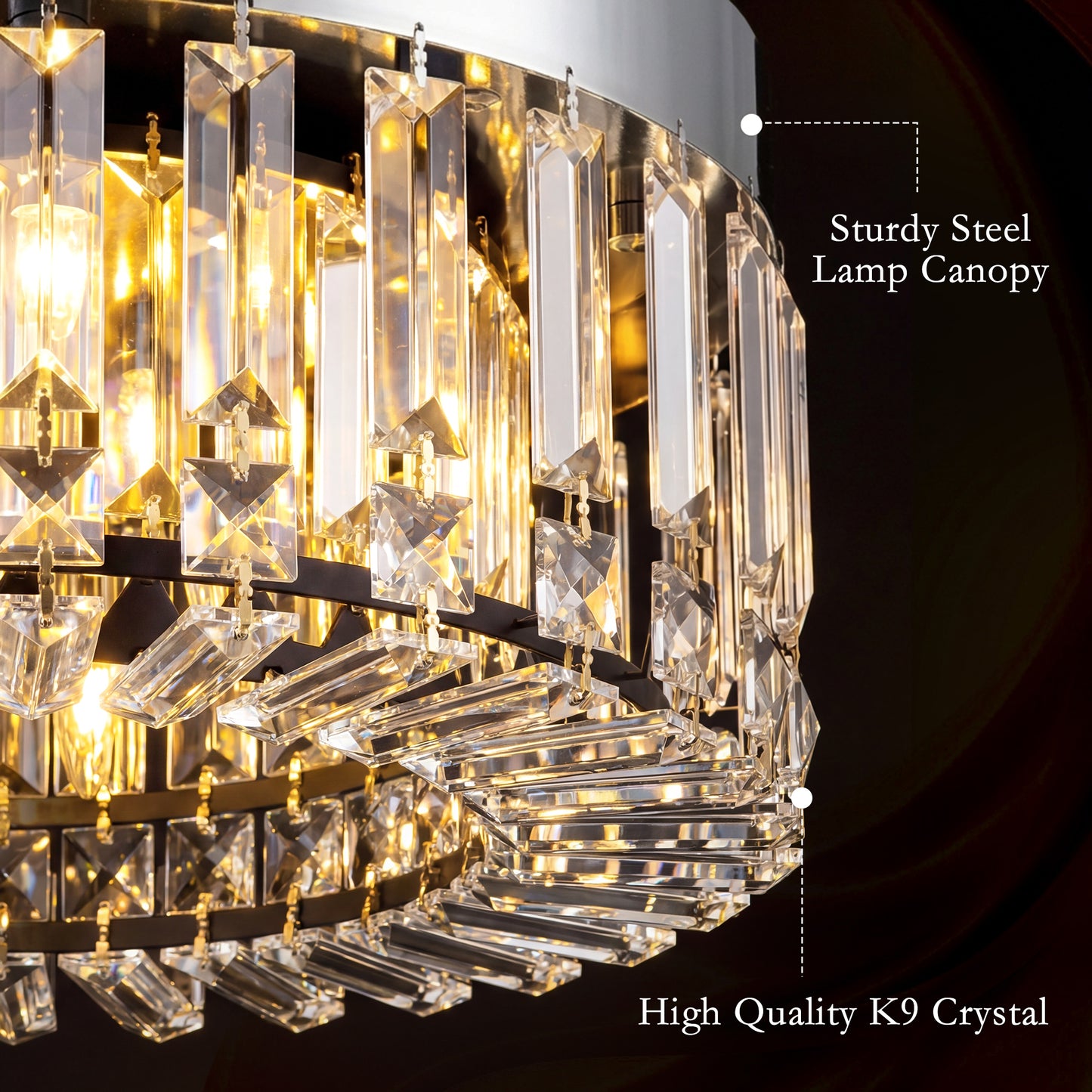 LightGlow Crystal Chandelier - Silver