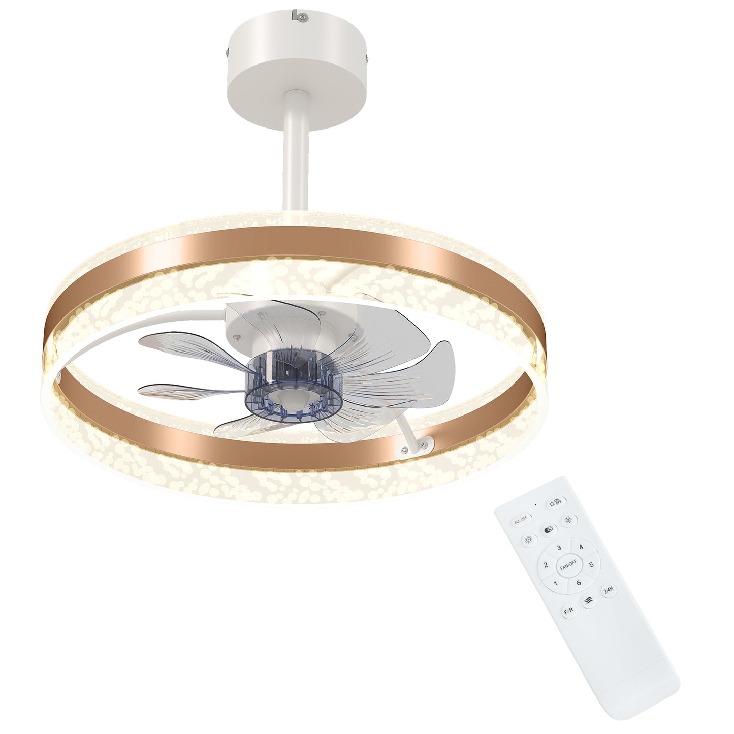 LightGlow LED Ceiling Fan - Gold