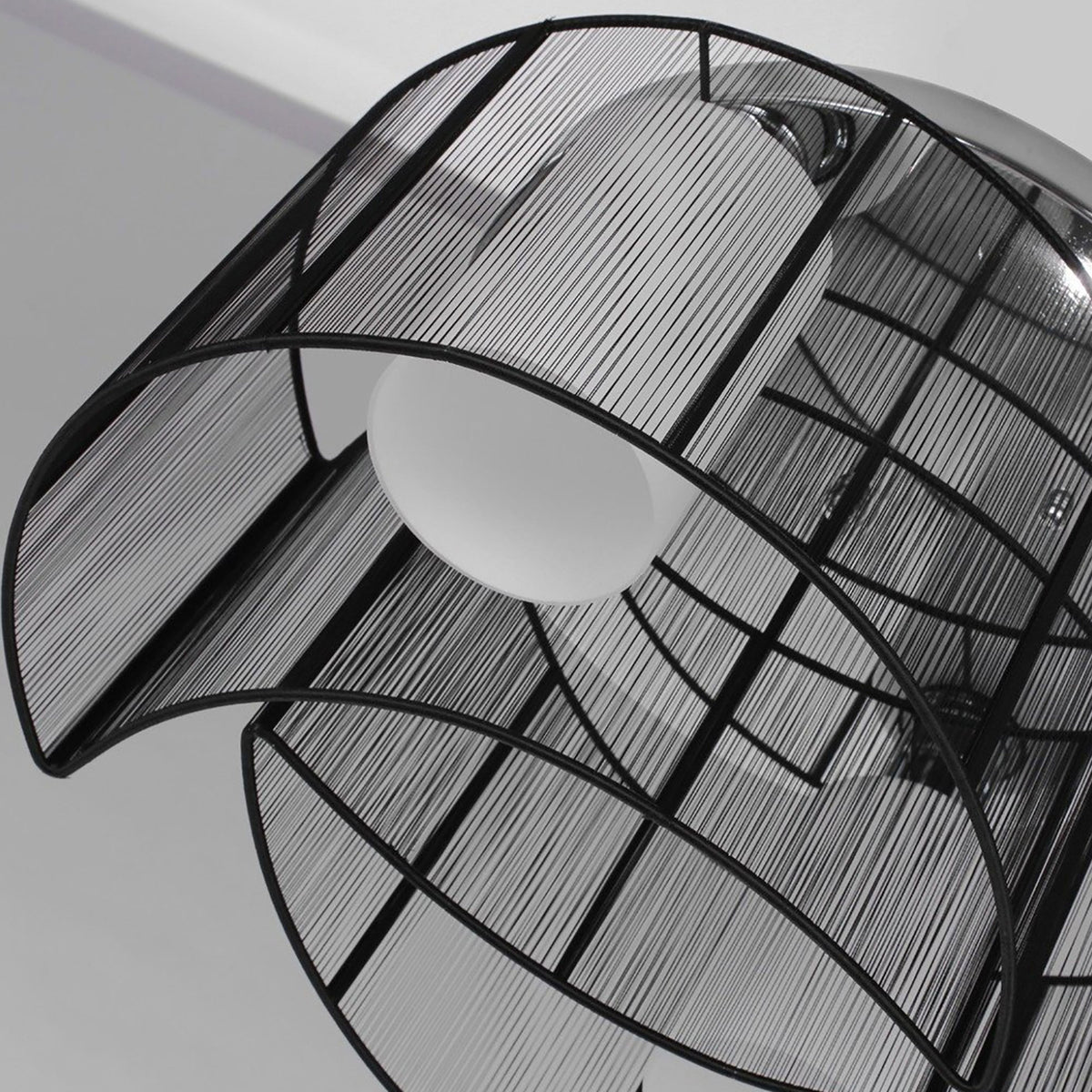 LightGlow Modern Chandelier - White Black