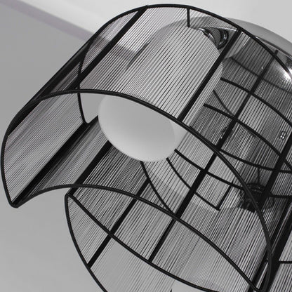 LightGlow Modern Chandelier - White Black