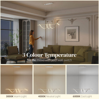 LightGlow 3-Color Pendant Light - Silver
