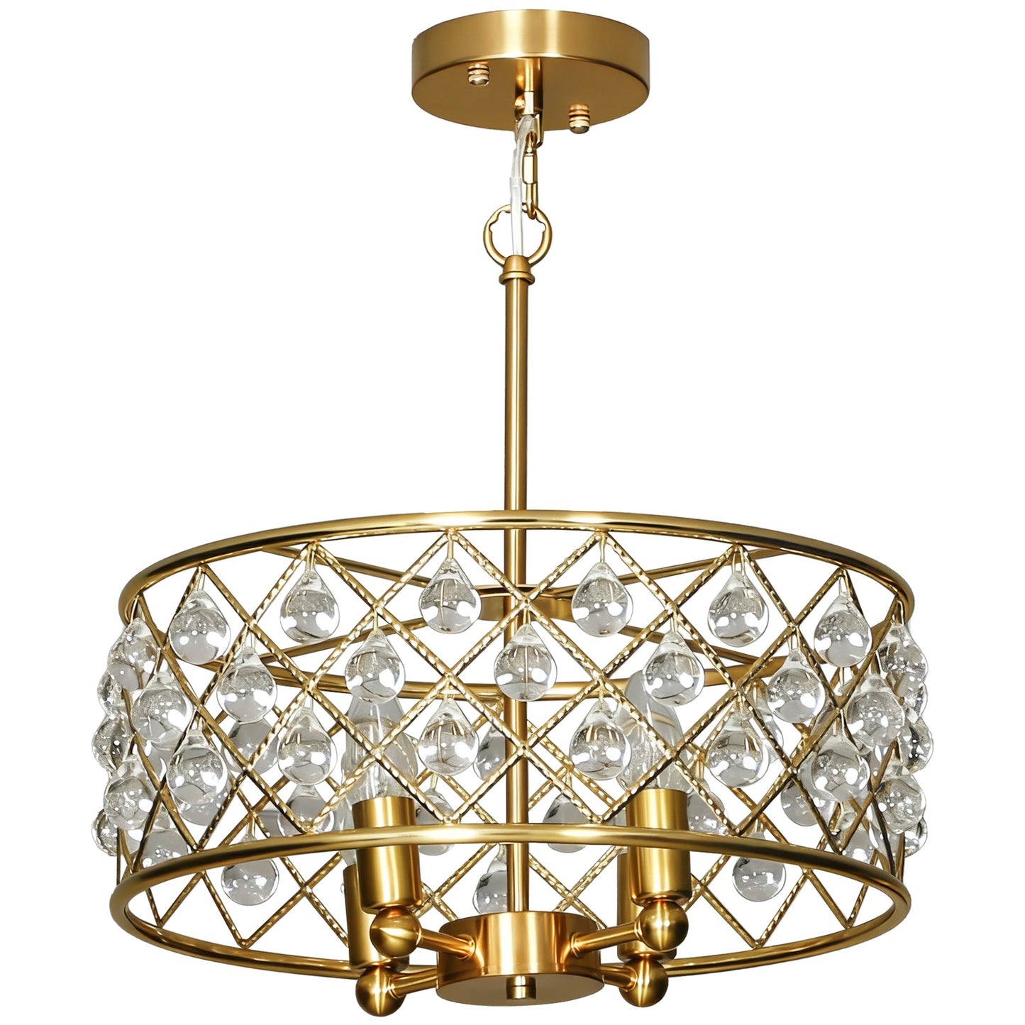 LightGlow Crystallite Four-Bulb Chandelier - Gold