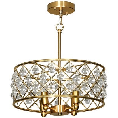 LightGlow Crystallite Four-Bulb Chandelier - Gold