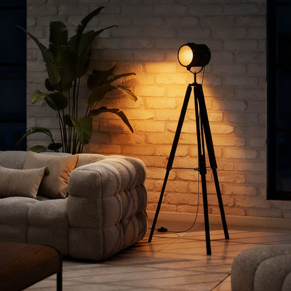 LightGlow Tripod Searchlight Lamp - Black