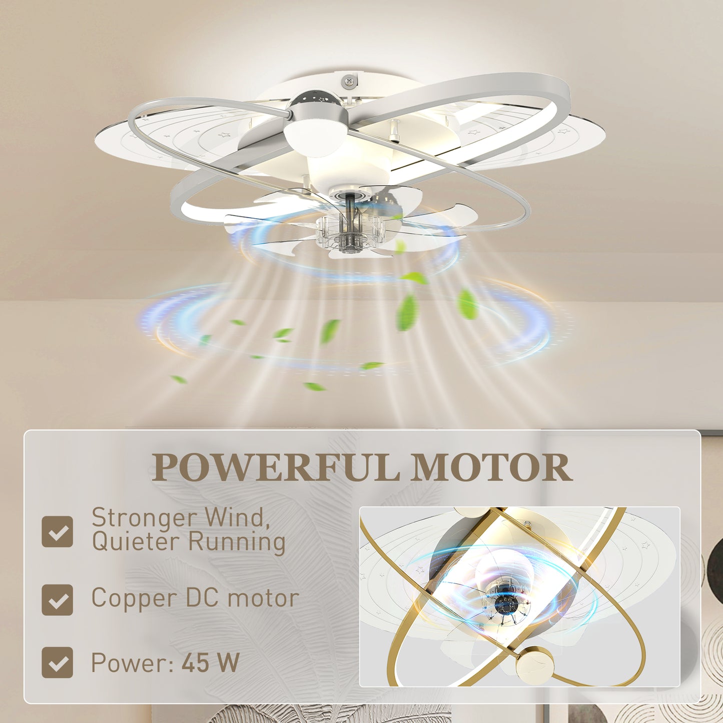 LightGlow Ceiling Fan Light - Silver