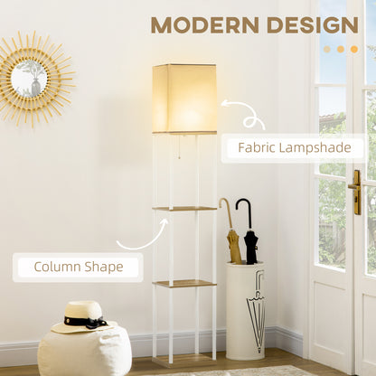 LightGlow Shelf Floor Lamp - White