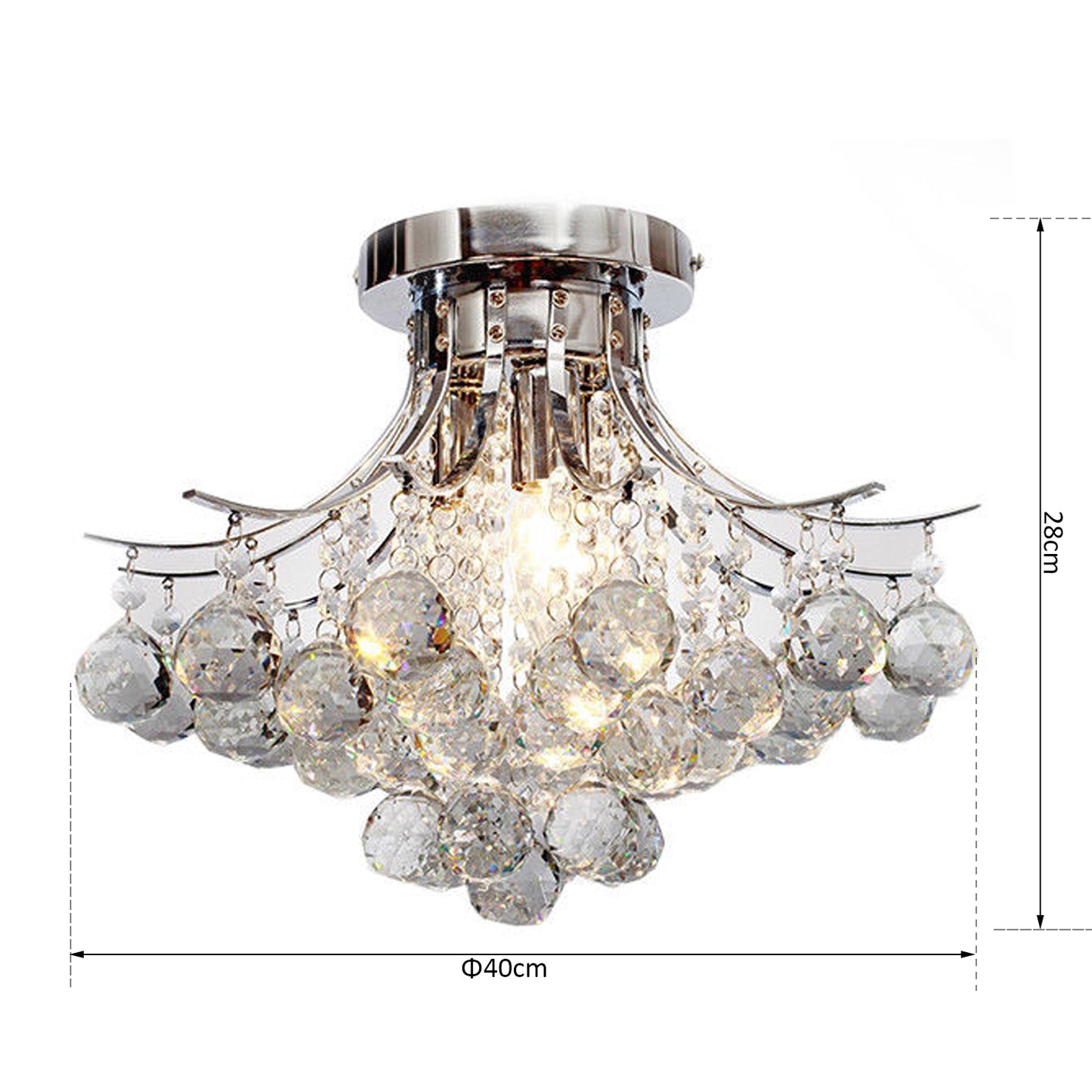 LightGlow Crystal Chandelier