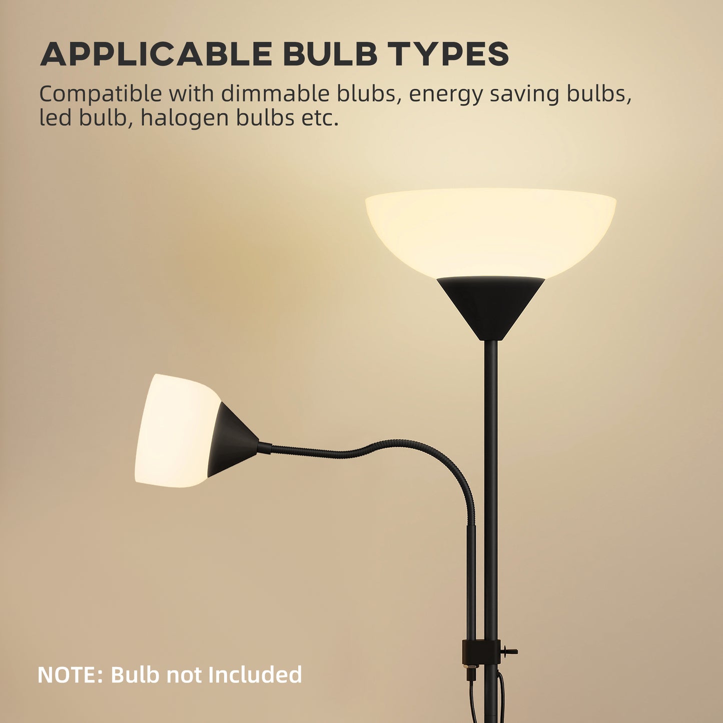LightGlow Mother Child Floor Lamp - Black