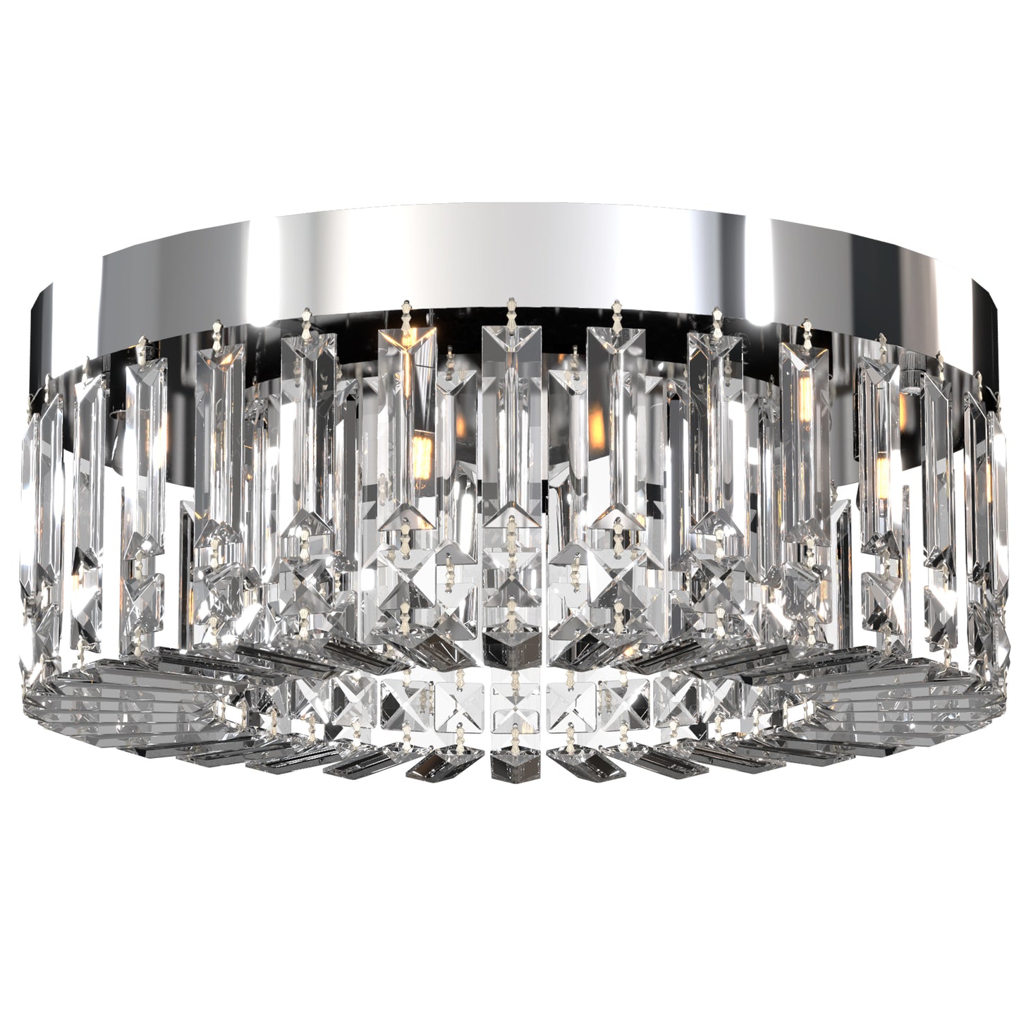LightGlow Crystal Chandelier - Silver