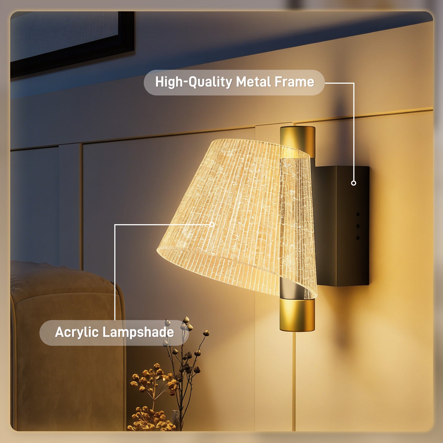 LightGlow Starry Wall Lamp - Black