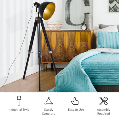 LightGlow Tripod Lamp - Black Gold
